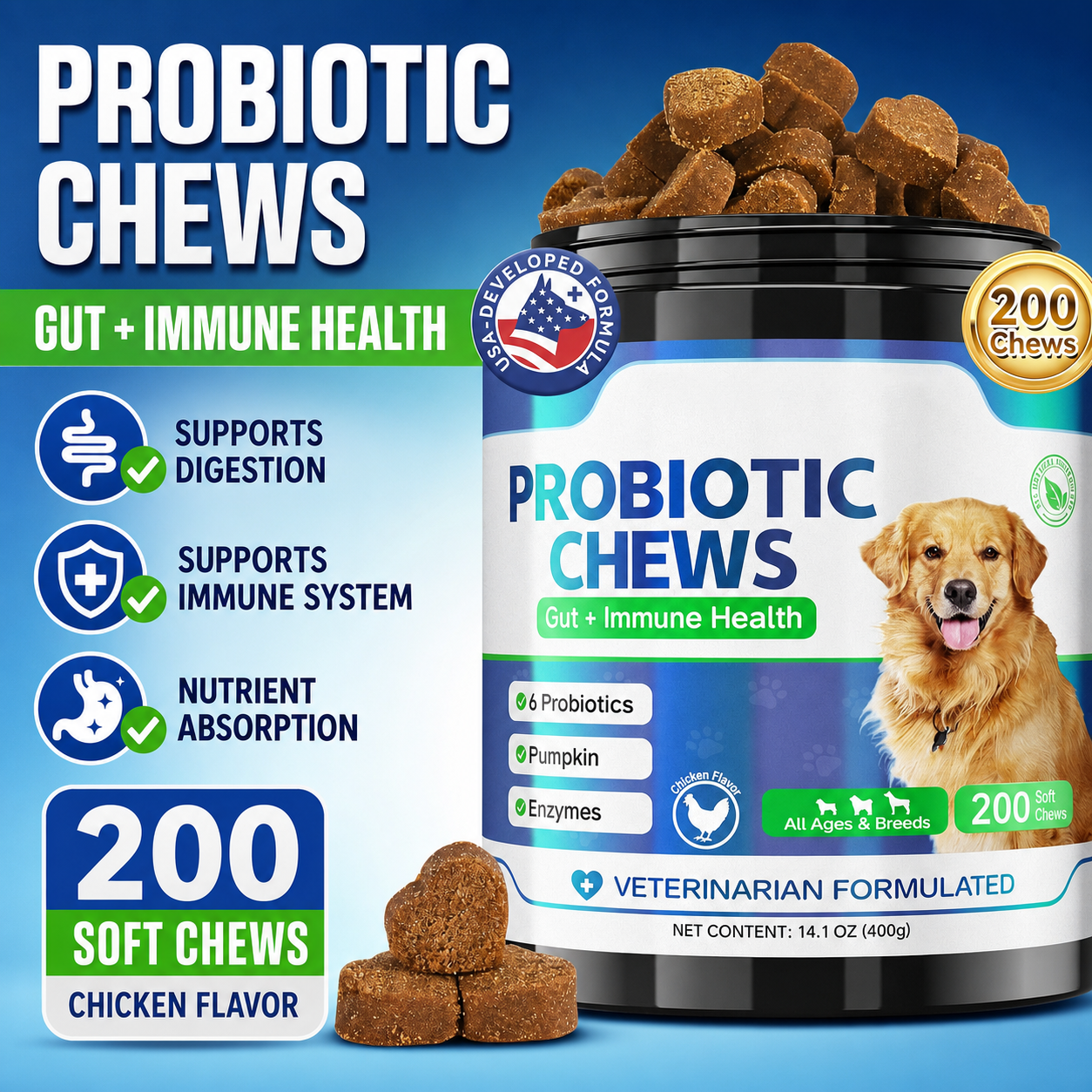 Probiotic Chews for Dogs | Gut & Immune Daily Support