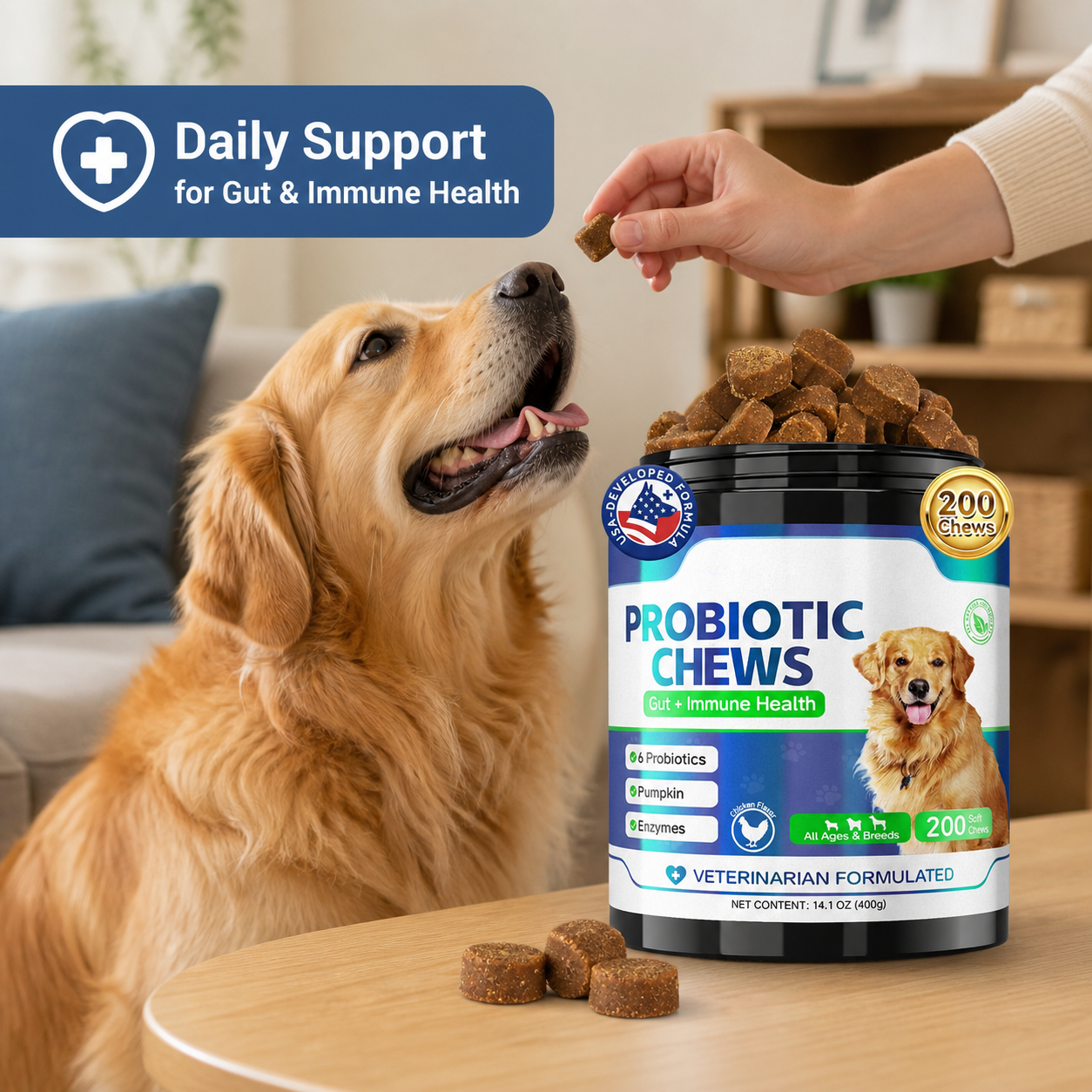 Probiotic Chews for Dogs | Gut & Immune Daily Support