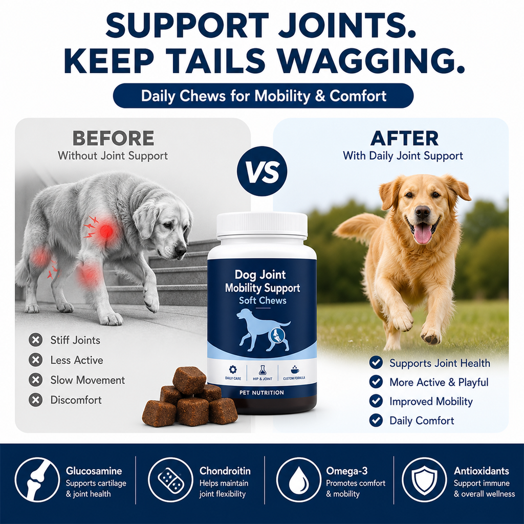 Dog Joint Mobility Support Soft Chews | Daily Hip & Joint Care Supplement
