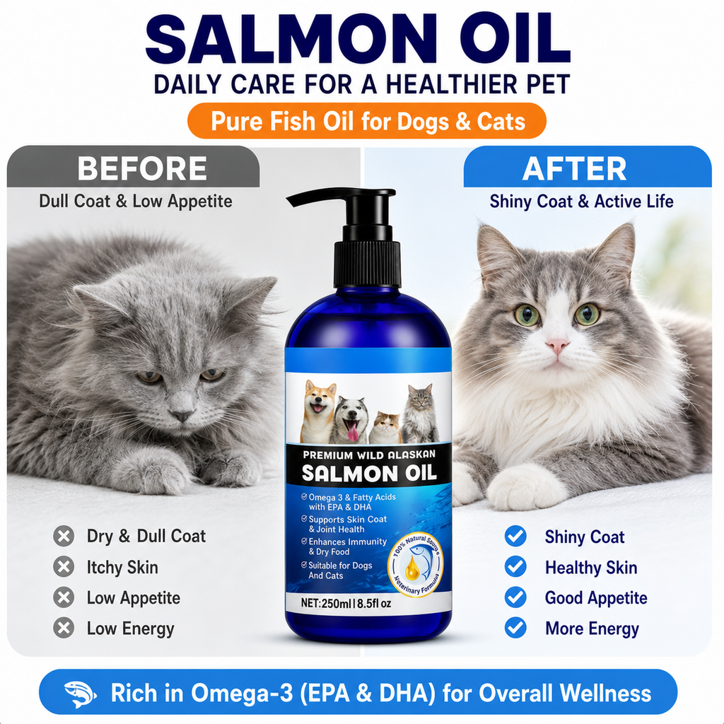 Pet Salmon Oil | Omega3 Skin & Coat Support