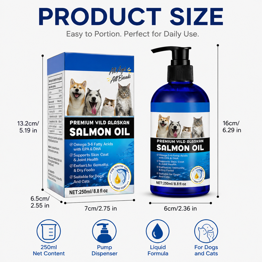 Pet Salmon Oil | Omega3 Skin & Coat Support