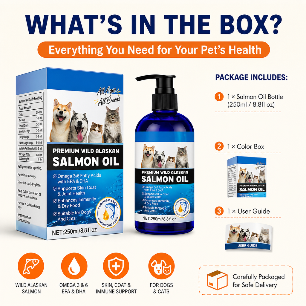 Pet Salmon Oil | Omega3 Skin & Coat Support